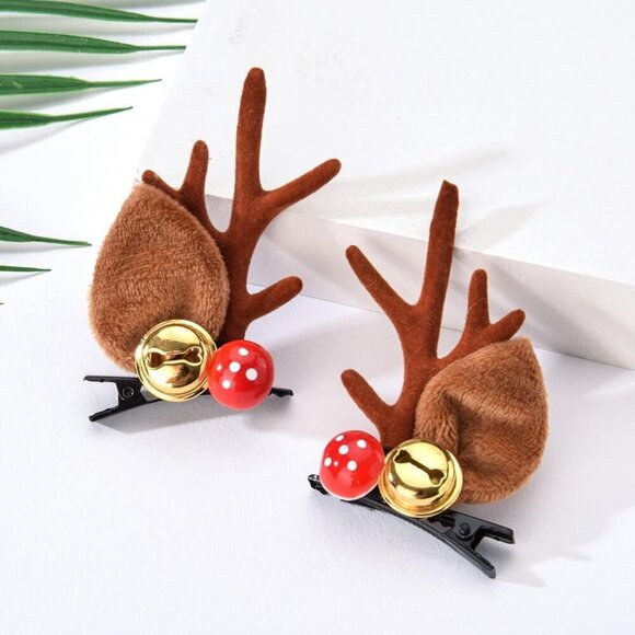 Holiday Reindeer Antlers Hair Clips Hair Hoop Festive Costume Accessory